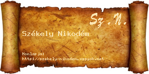 Székely Nikodém névjegykártya